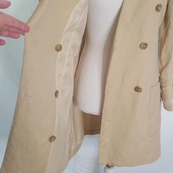 LINEN Blend ASTR Verona Blazer Dress Style # ADR95272 tan double breasted Sz: M - Picture 11 of 15